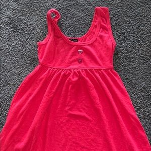 Red tank dress